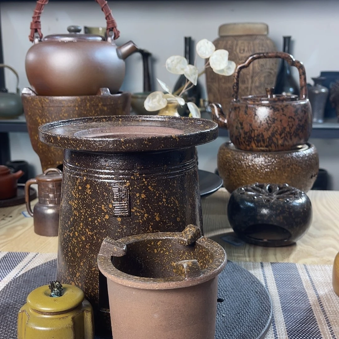 壶紫砂粗陶实用炭炉