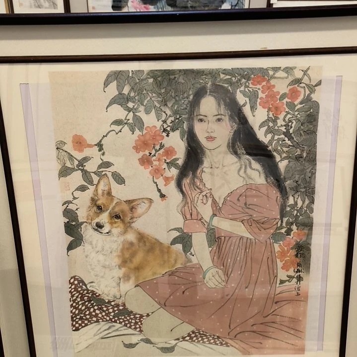 国画画作精品带框发4平尺