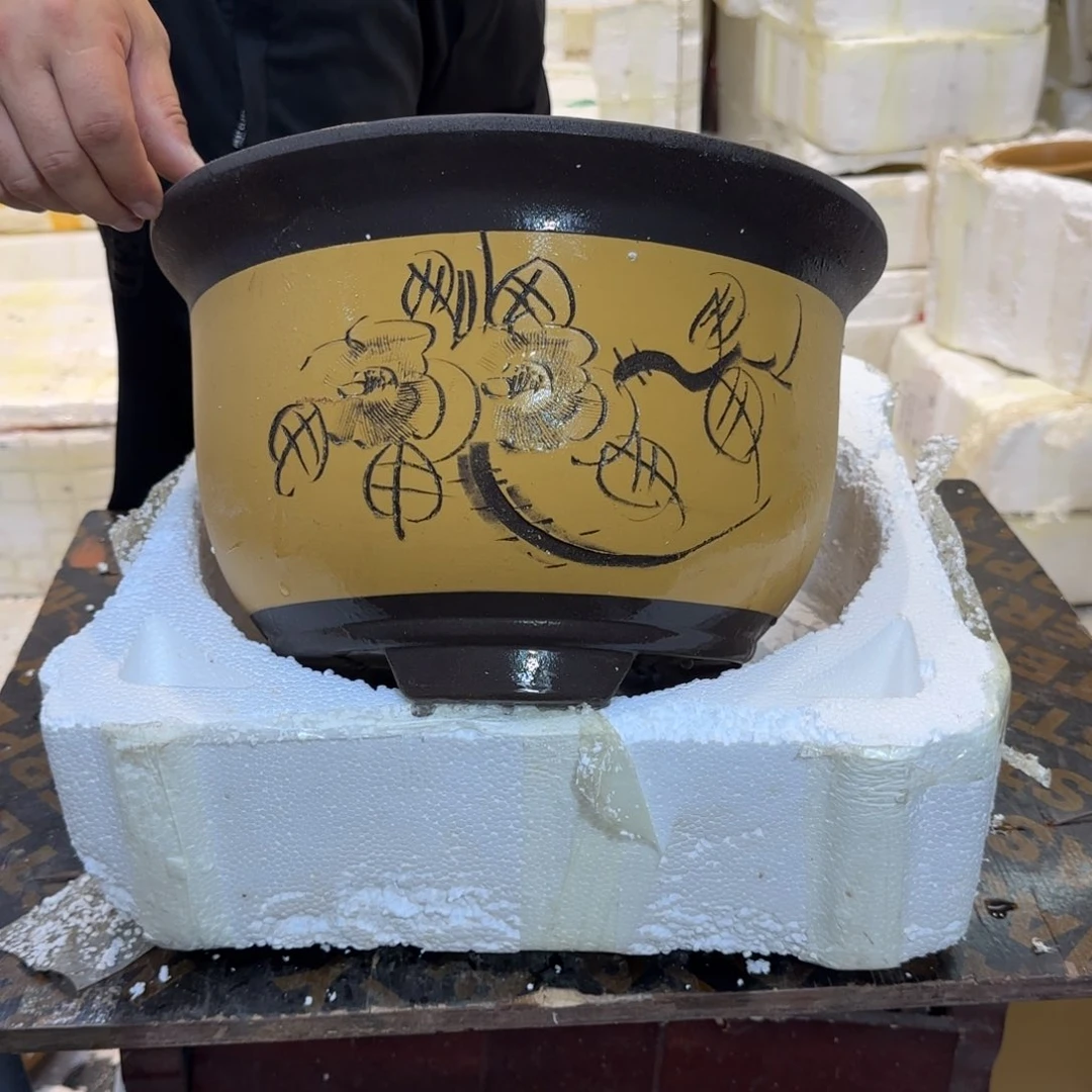 紫砂花盆口径33.21口径