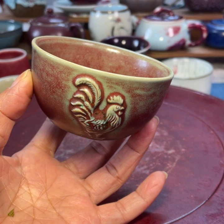 摆件大吉大利鸡缸杯