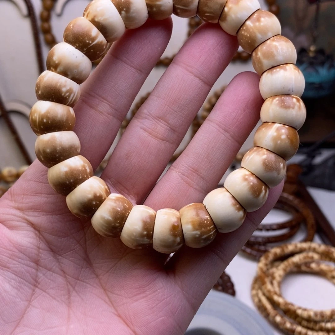 紫金鼠手串花皮焦糖大肠单圈