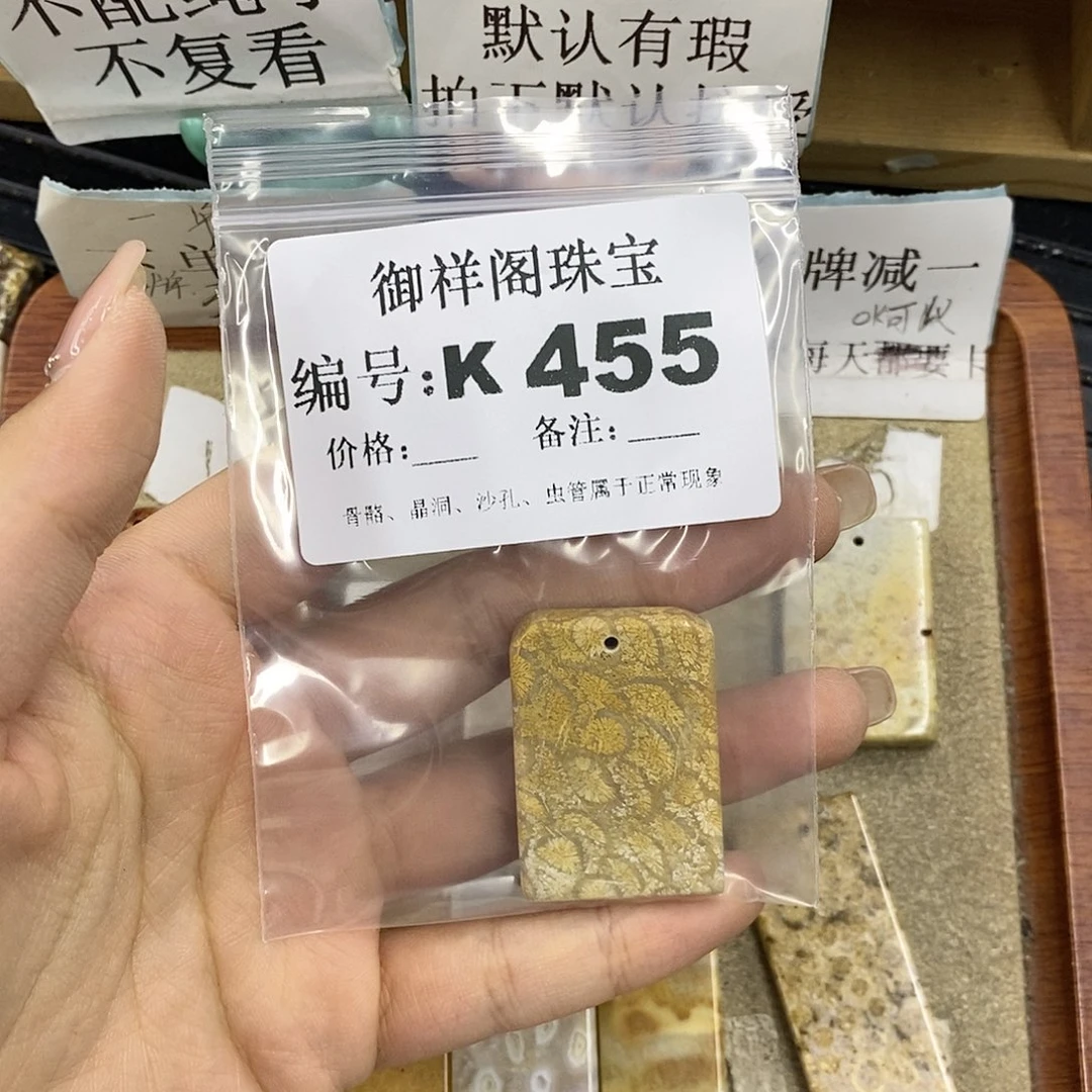 硅化珊瑚（珊瑚玉）未镶嵌颈饰沙**洲