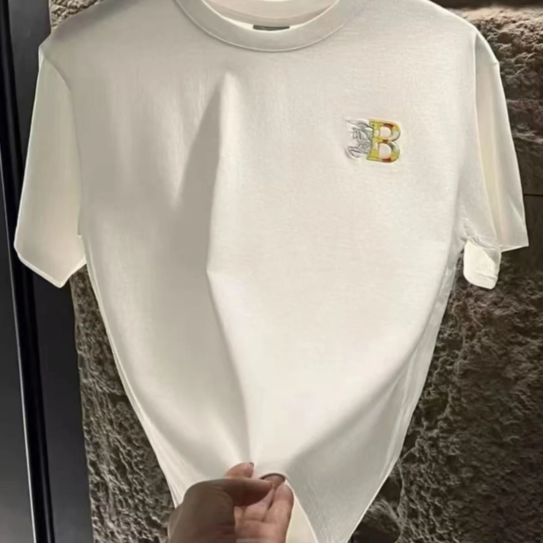 100%迪桑棉 男女款高奢时尚圆领宽松百搭春夏T恤[花B]6