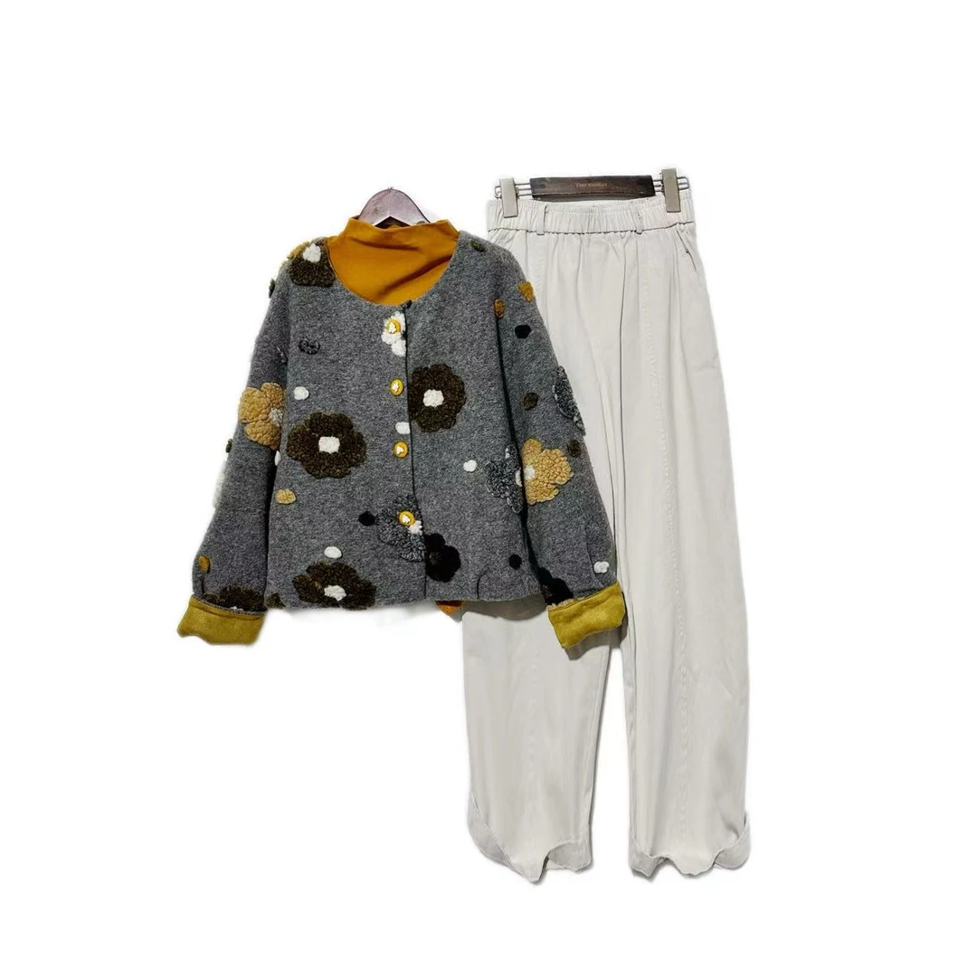 【套装】冬季高档加厚保暖新款套装百搭气质女装9696[RY]J