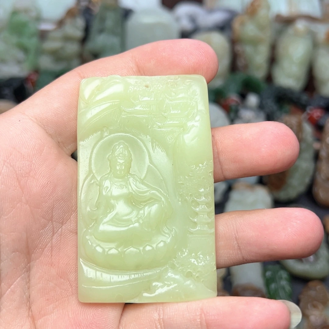 和田玉未镶嵌挂件