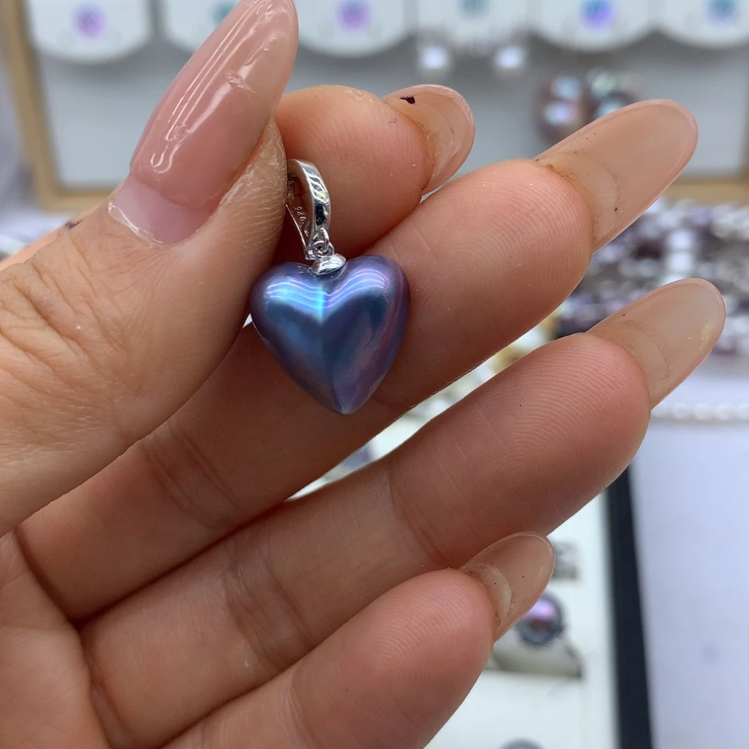 B***g银S925镶嵌颈饰淡水珍珠