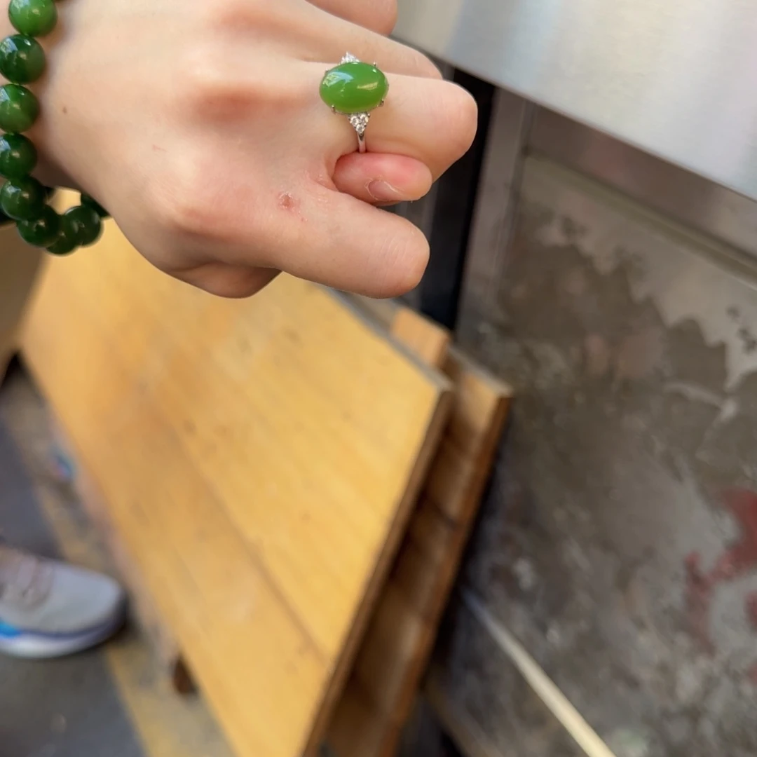 和田玉戒指银S925镶嵌拍一发一多样性发货