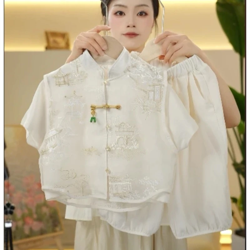 【现货】夏季2025儿童新款潮流新中式古风汉服薄款套装59069