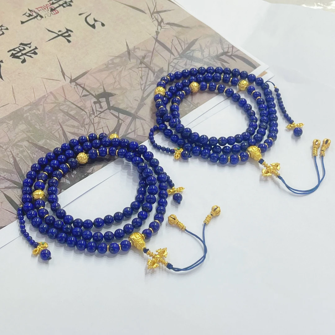 【小宝珠宝】28  T71121-青金石DIY项链-多样性发其一-6mm