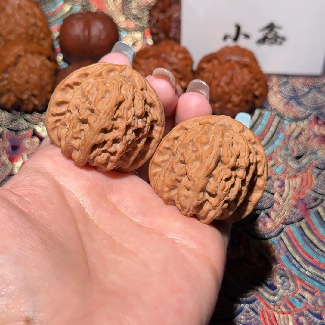 核桃把件406号41白狮子文玩核桃