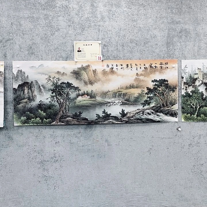 绘画淄****府绘画作品周国民画芯