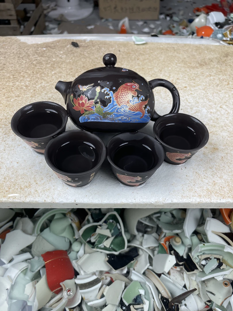 【闪购商品】锦绣前程深井老紫泥西施壶((送4杯)JX