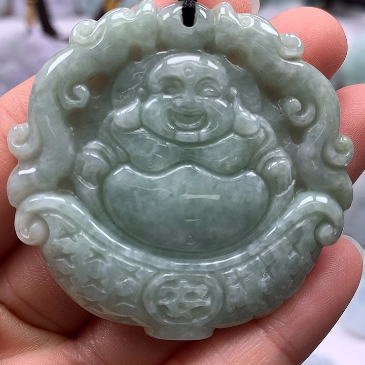 翡翠未镶嵌颈饰笑佛福利