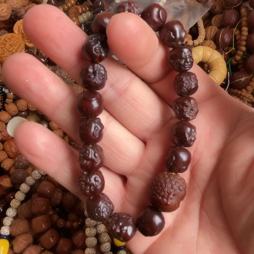 手链未镶嵌和田玉十八罗汉