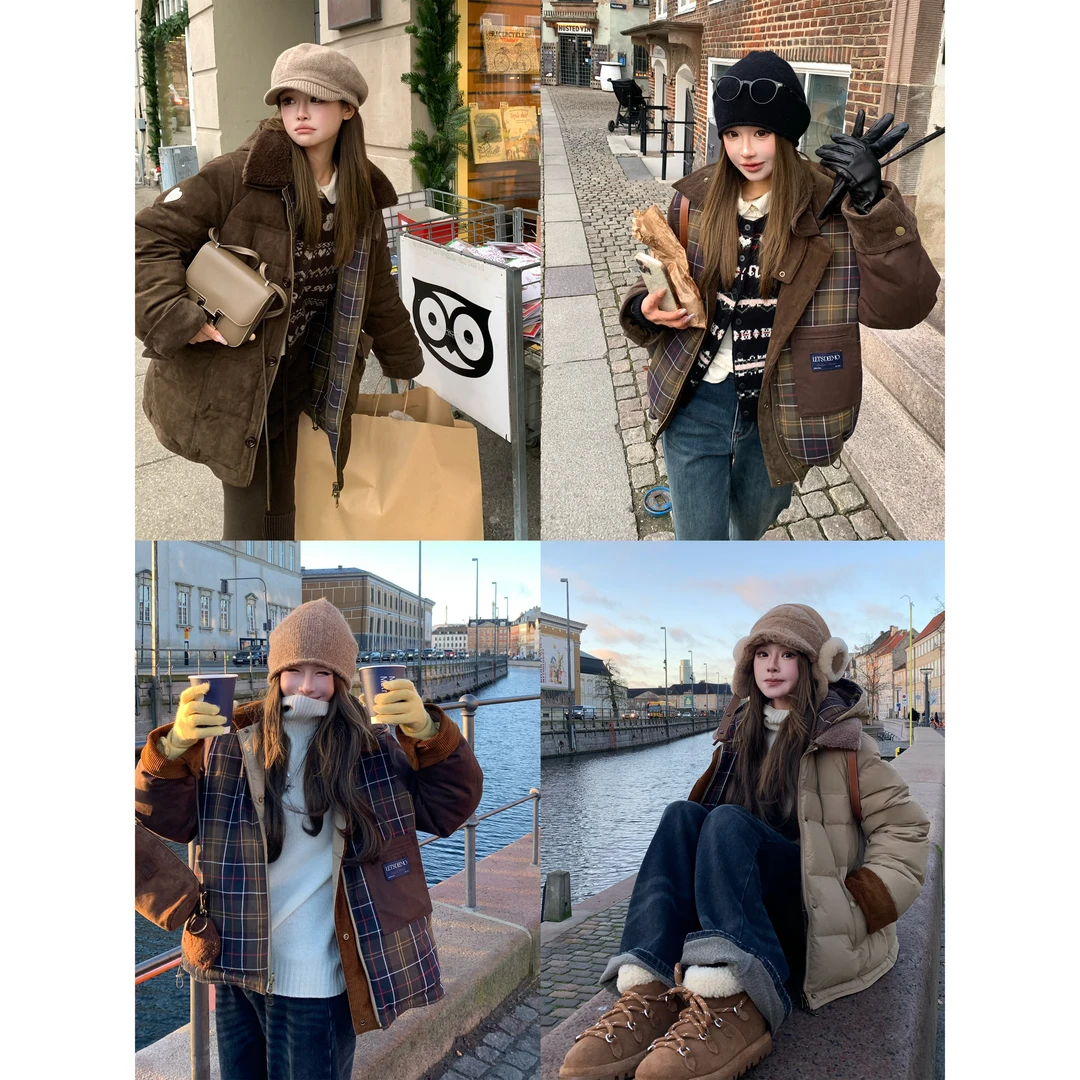 4DEEMO“保暖升级！”重工系列正反两穿新国标90白鸭绒羽绒服 WZ3484