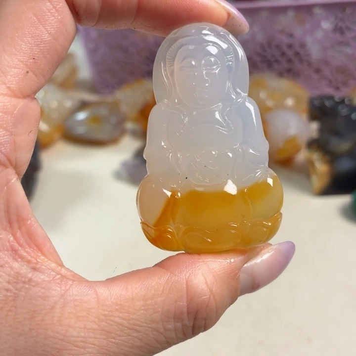 玛瑙/玉髓未镶嵌吊坠(不含链)