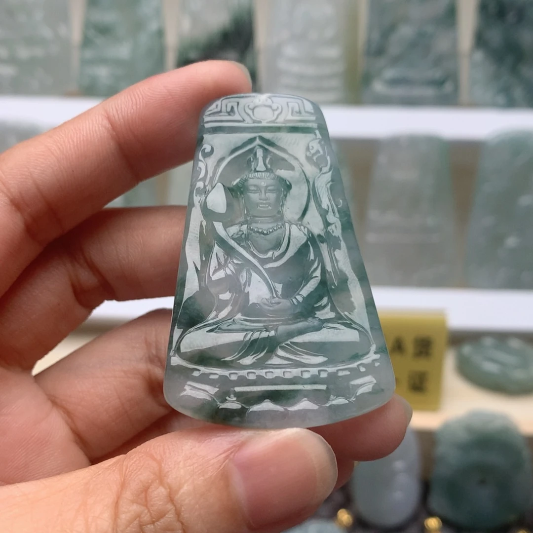 翡翠未镶嵌吊坠(不含链)观音