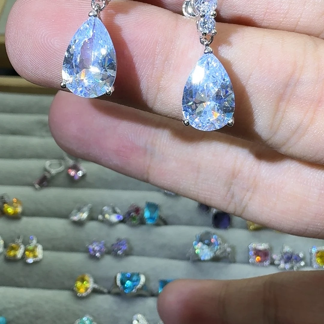 托帕石戒指银S925镶嵌