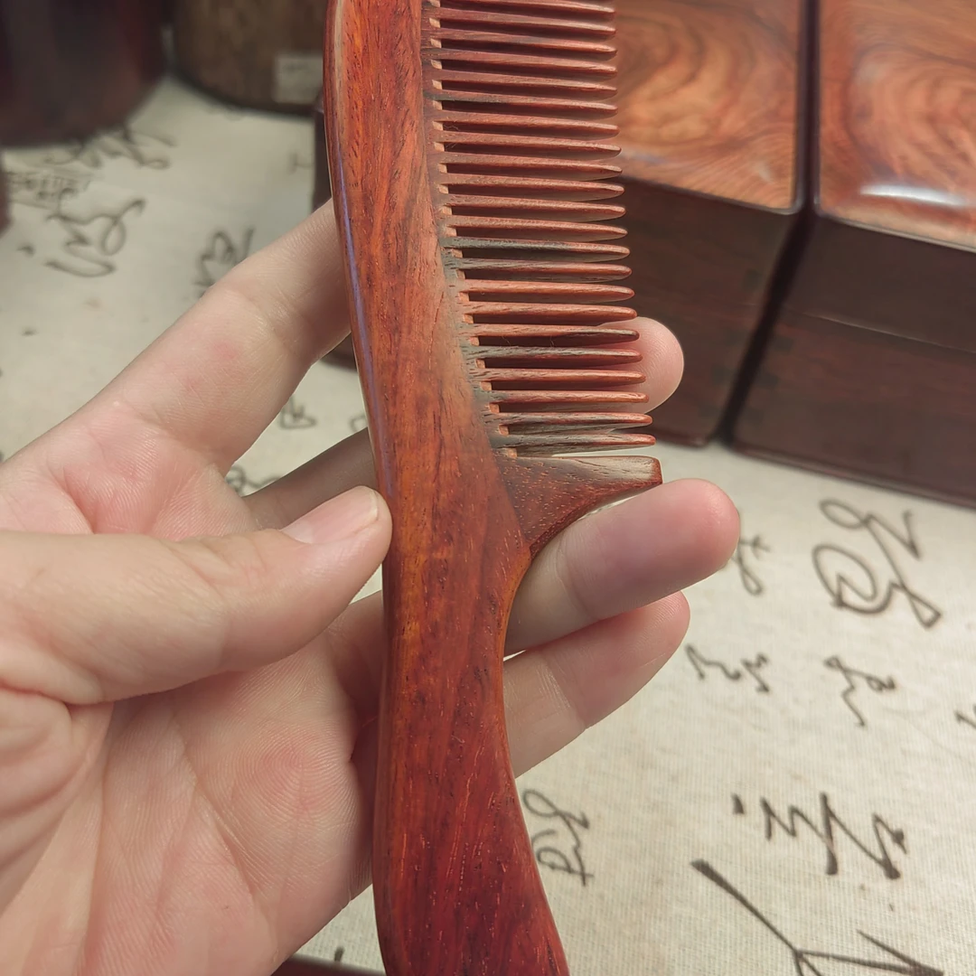 小叶紫檀木梳梳子