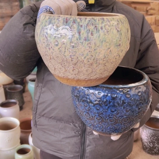 紫砂花盆高17口20————-