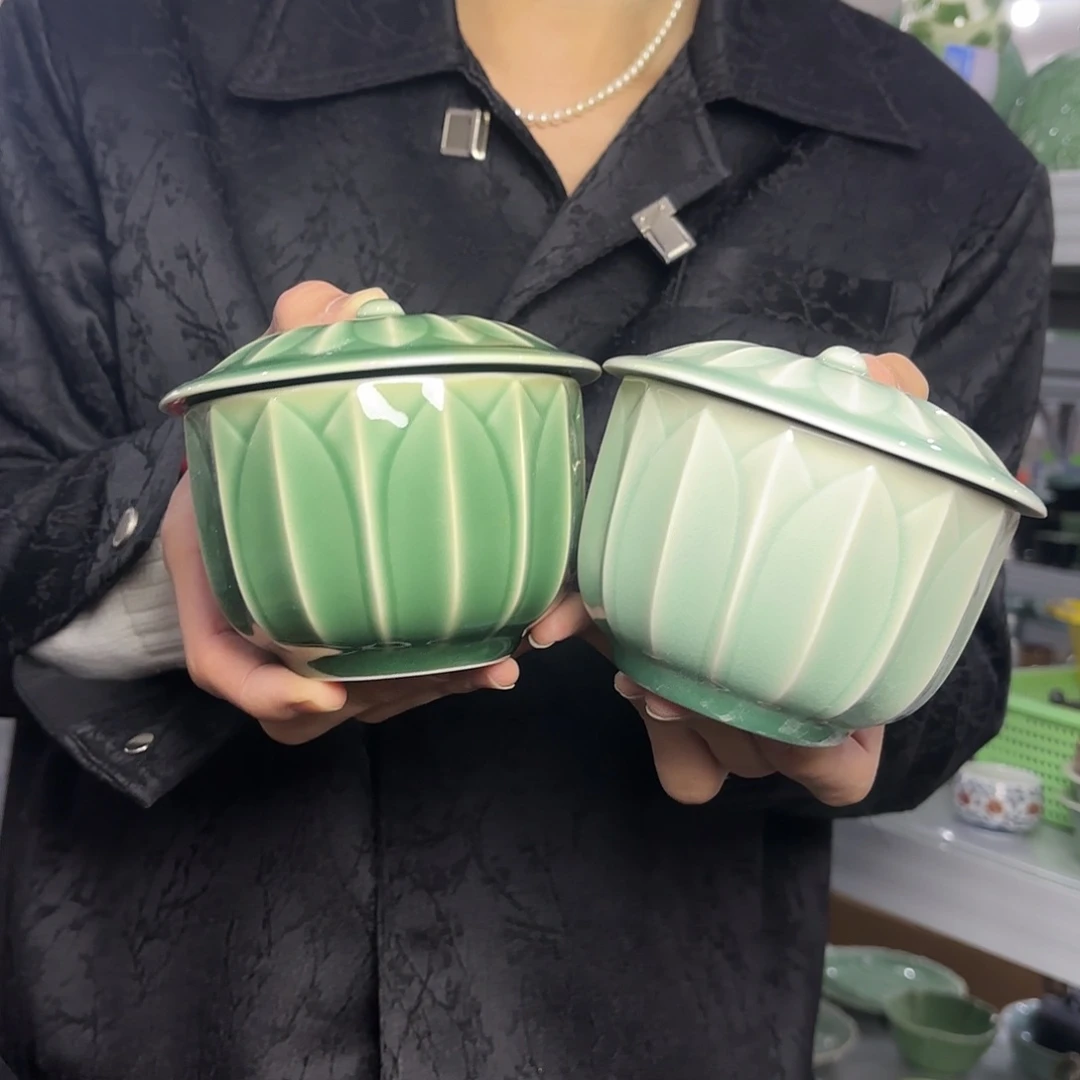 龙泉云间青瓷小米茶器