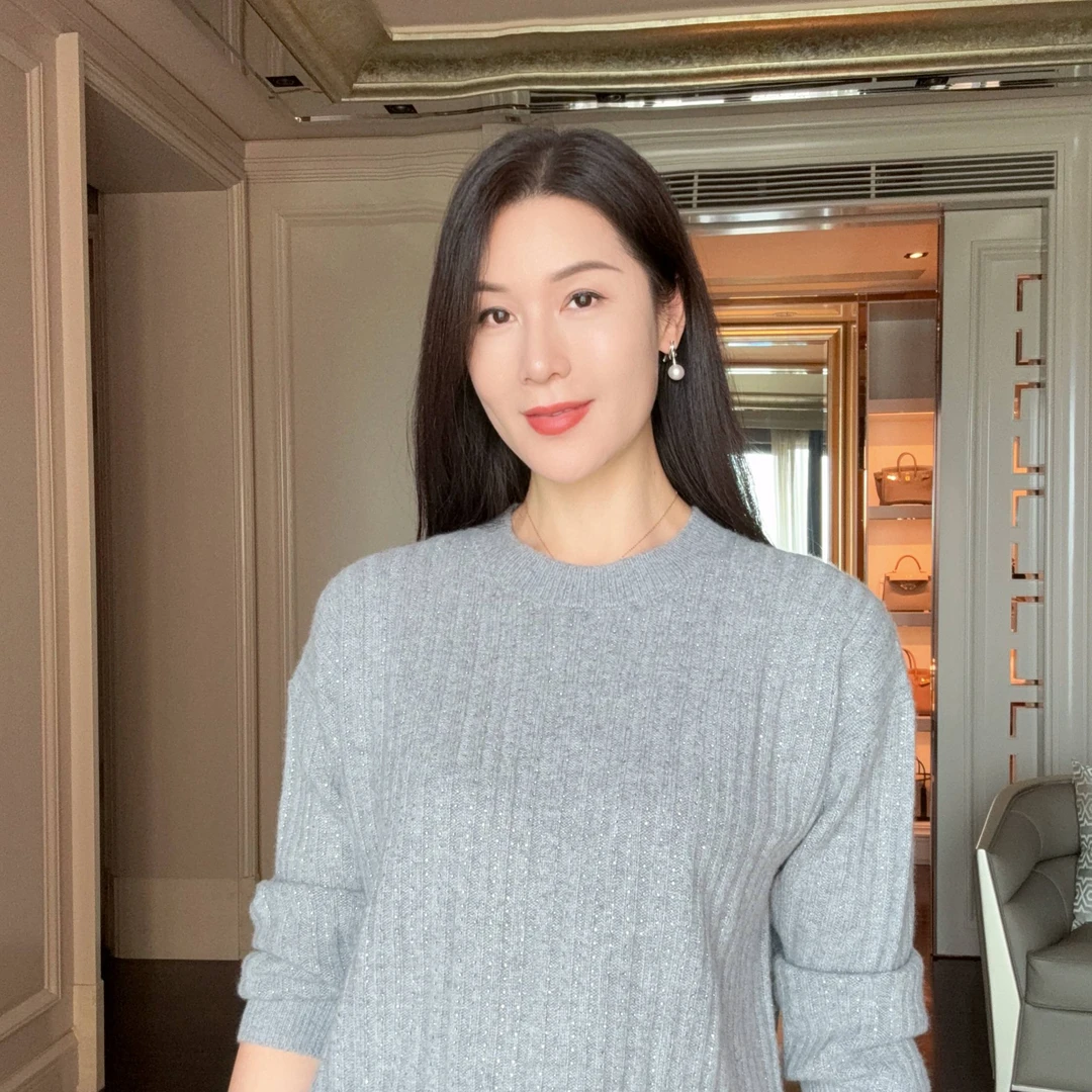 【高奢老钱】超克重baby小山羊绒烫钻圆领羊绒毛衣CD2168265