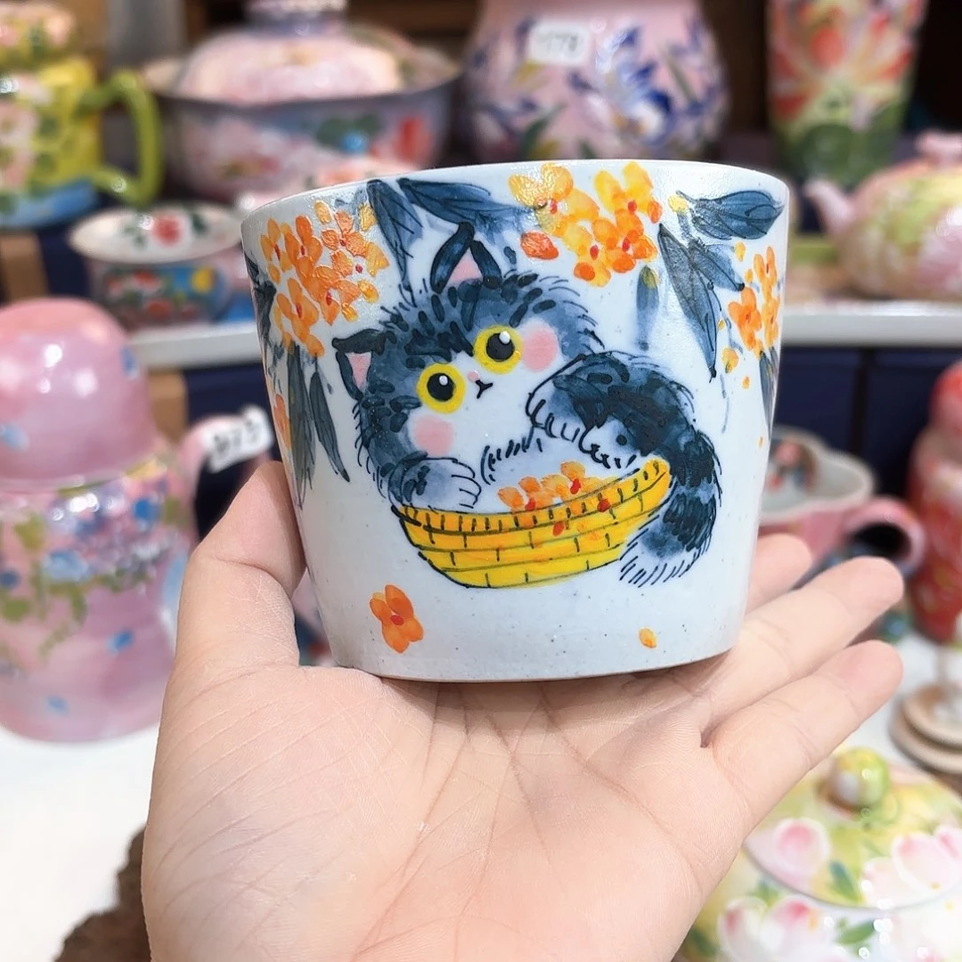 景德镇手绘高温釉下彩陶瓷茶具