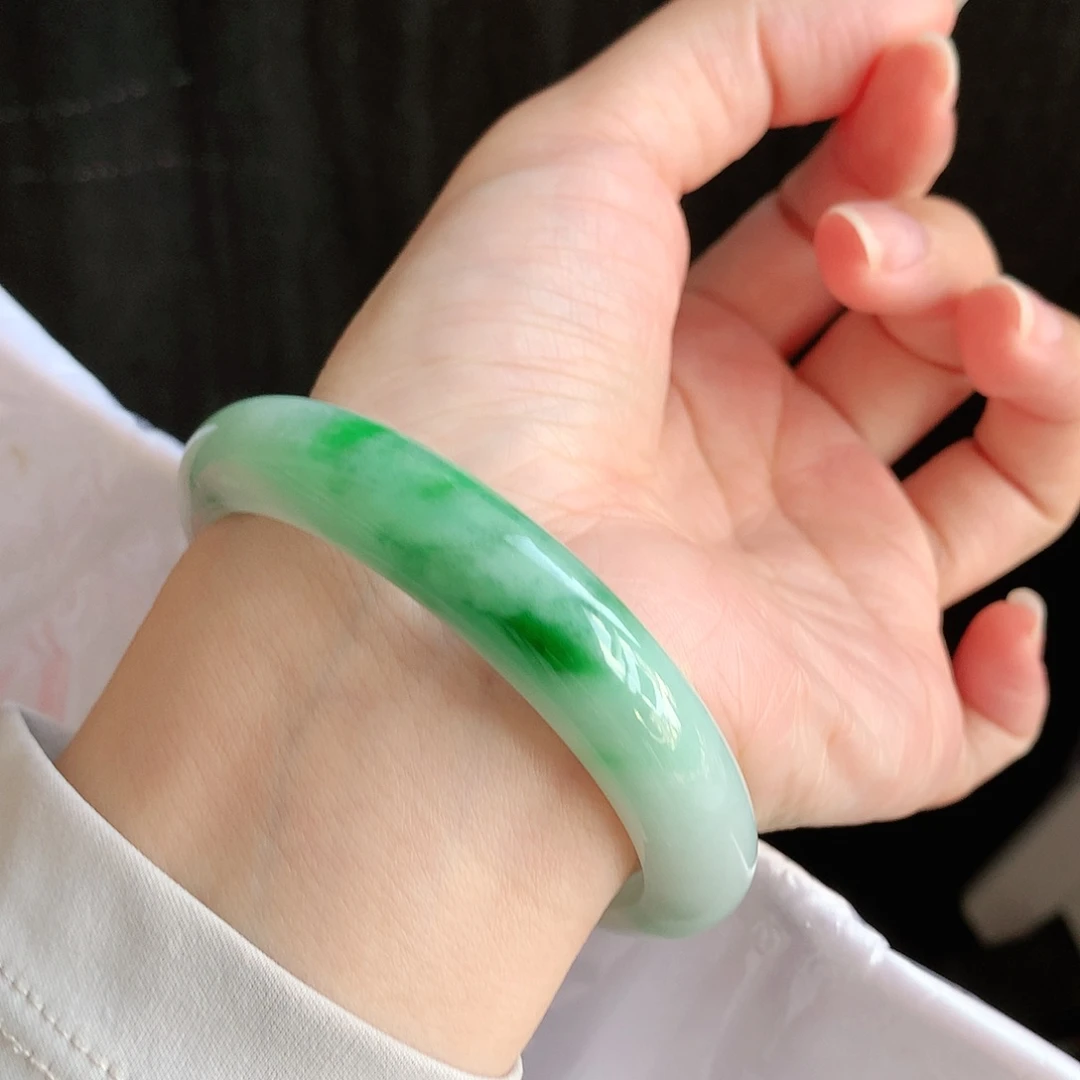 未镶嵌手镯翡翠酷**啵57圈口882492