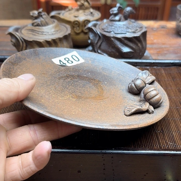 纯手工制作粗陶茶具