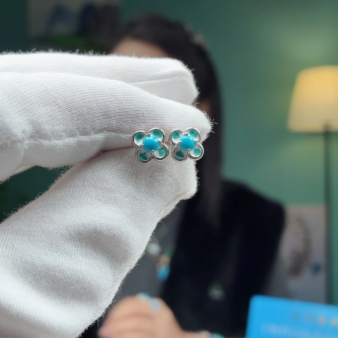 绿松石银S925镶嵌珠宝奇石