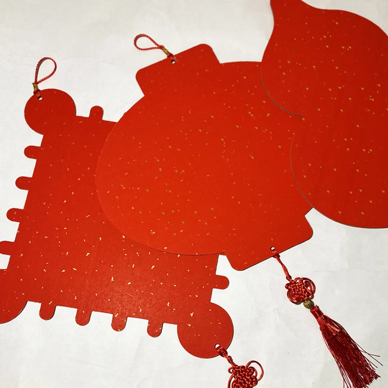 万年红斗方福卡加厚宣纸空白手写福字红纸新年结婚乔迁挂件