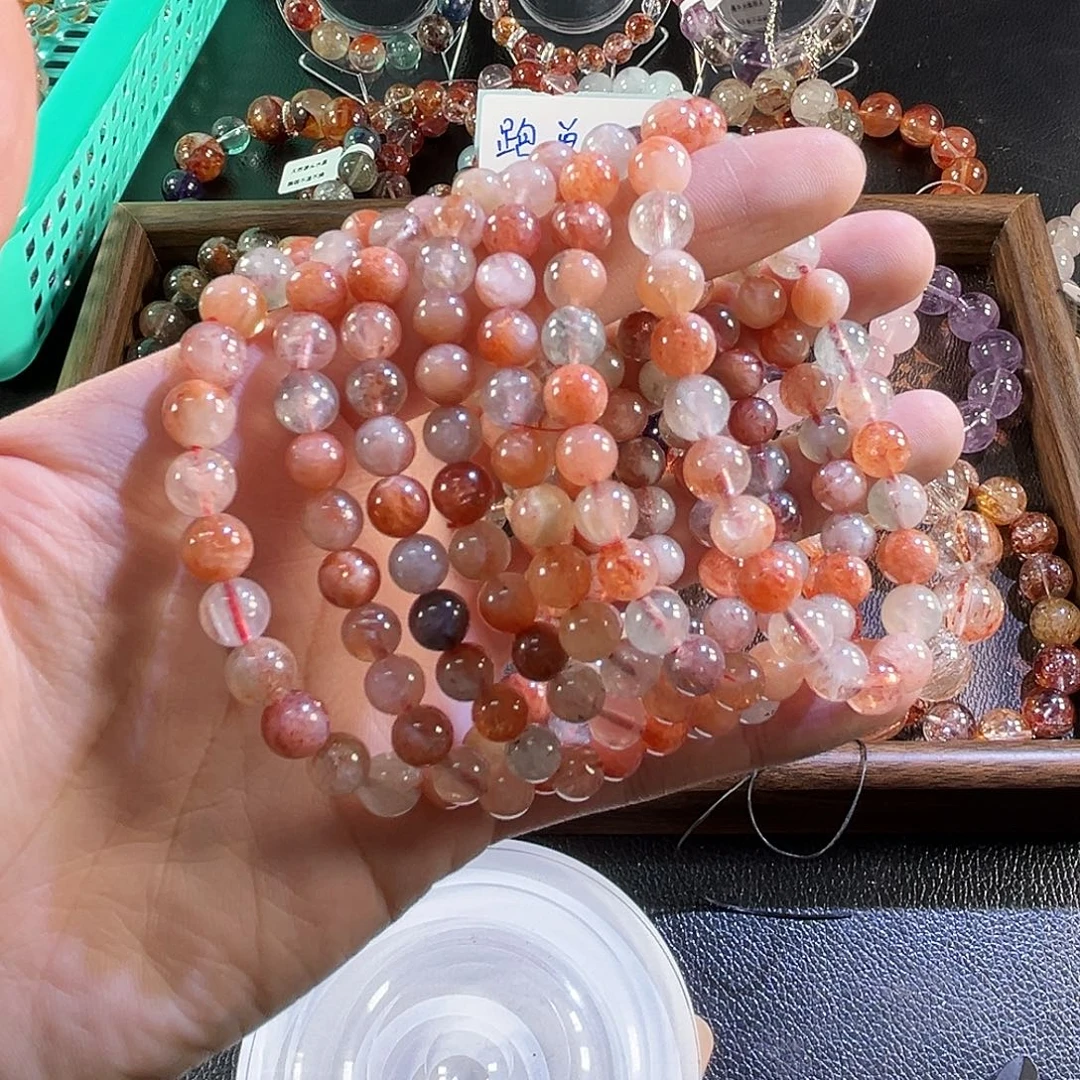 水晶未镶嵌手链金太阳阿鲁沙7mm➕