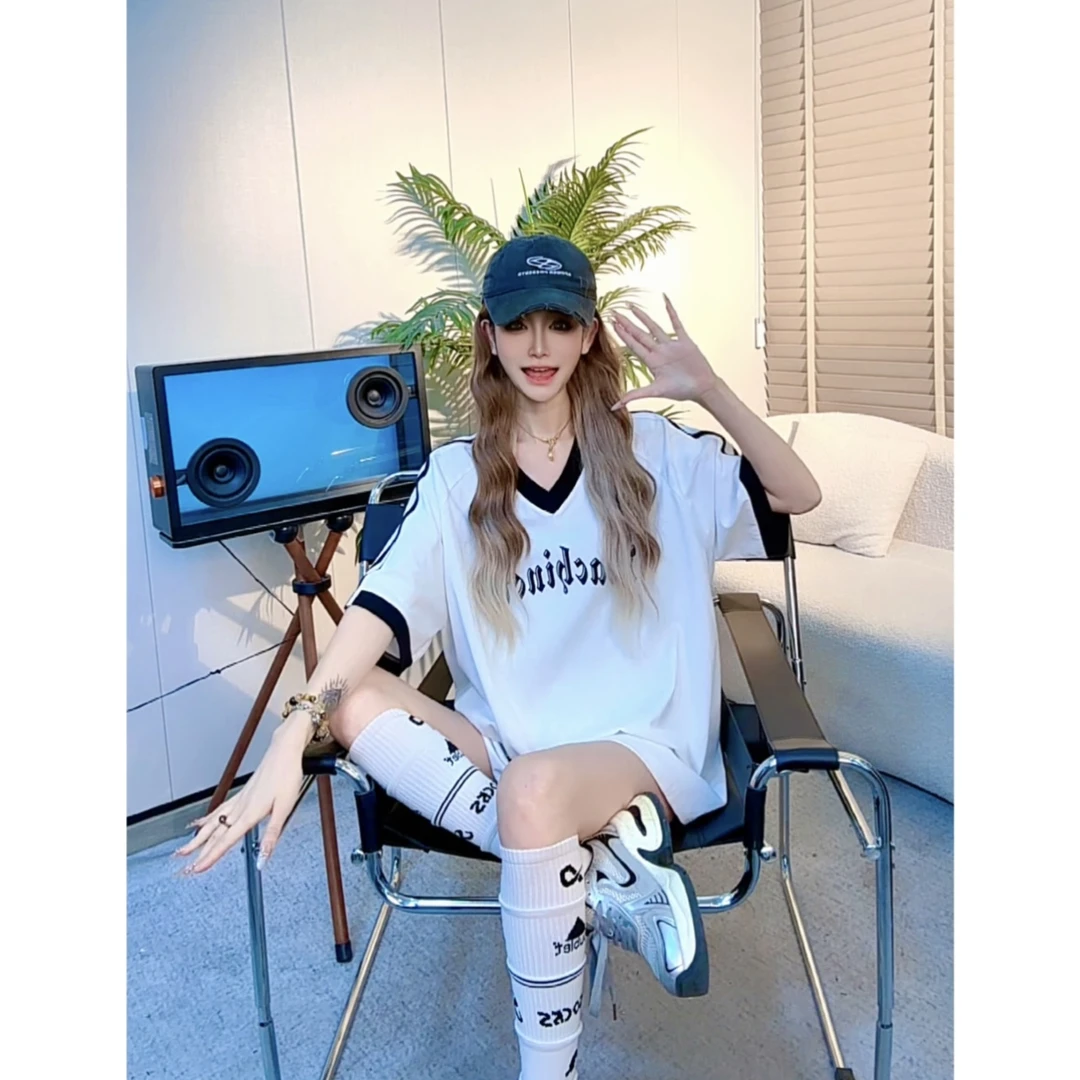 【INCC】夏季爆款T恤炸街显瘦宽松潮流设计师圆领百搭设计感