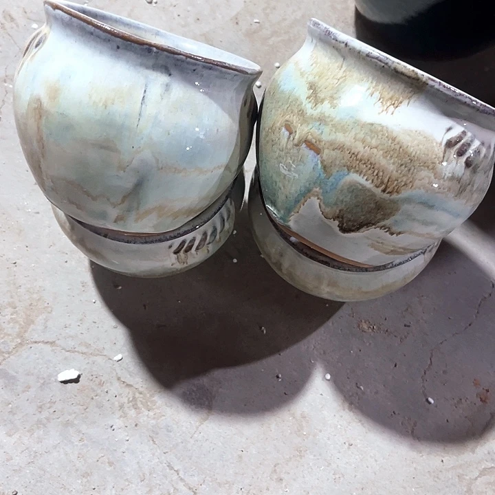 紫砂花盆口径11高度10四个正品