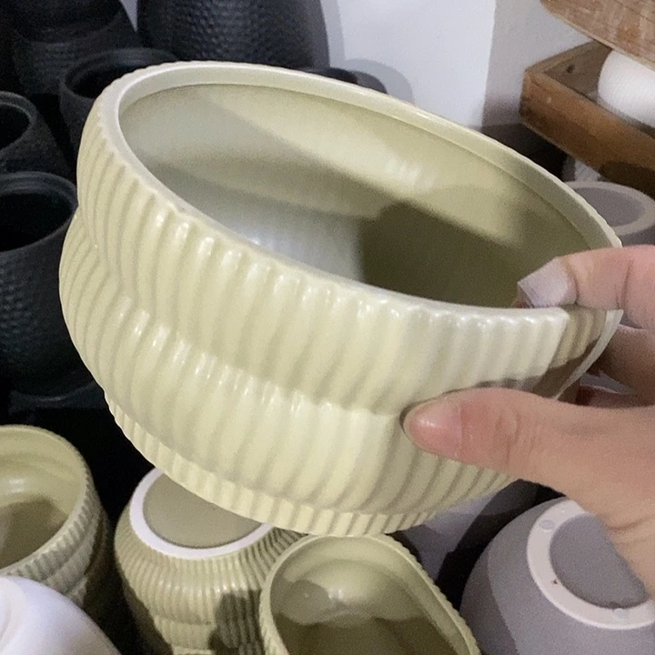 陶摆件陶盆有孔 瑕疵介意勿拍