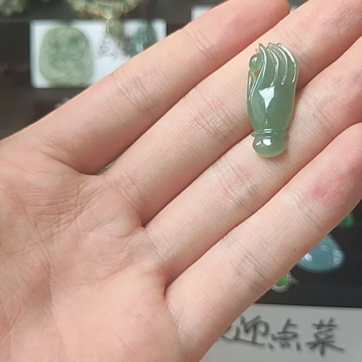 翡翠未镶嵌颈饰掌上明珠