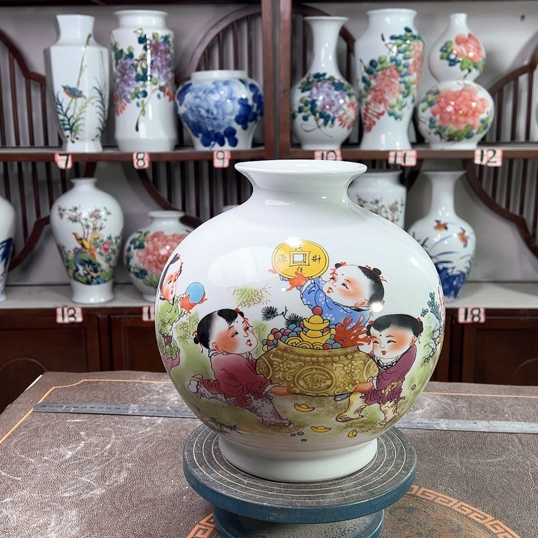 摆件景德镇陶瓷石进宝