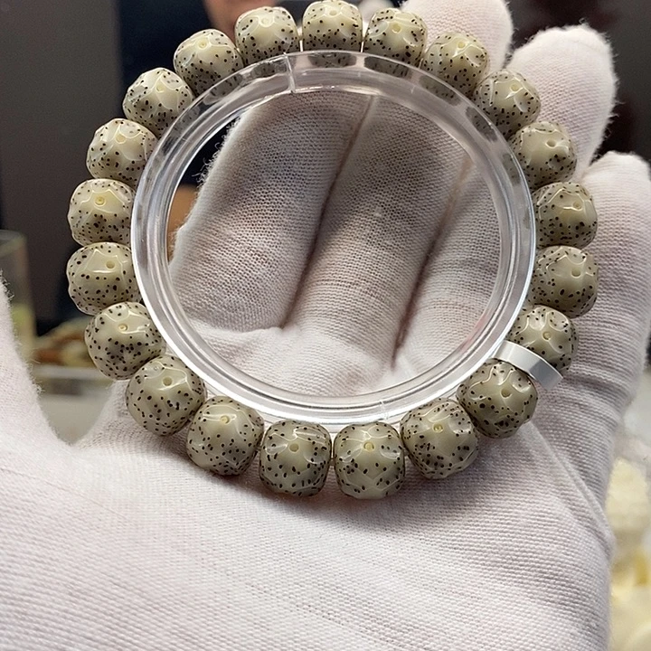 手串星月菩提11/10精品糯冰大眼睛双留白手工无相