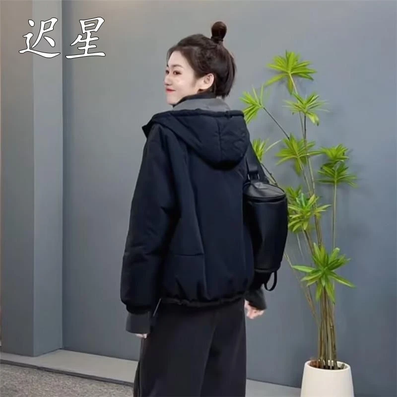 2025秋冬季新款女士时尚棉衣夹棉外套短款小个子休闲宽松轻薄棉袄