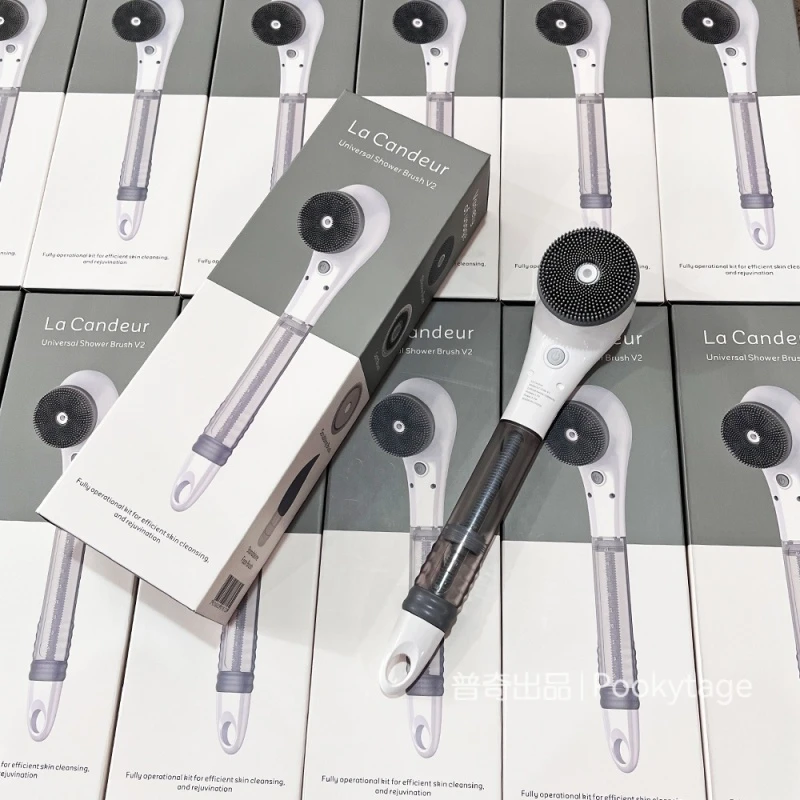 搓背不求人！四刷头！全身水洗IPX6级防水电动洗澡刷搓澡清洁刷