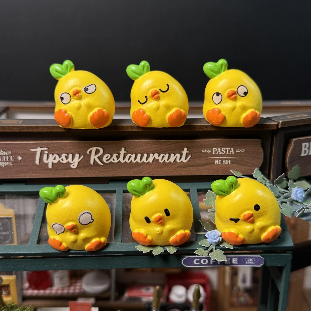 搞怪菜鸡别惹我可爱创意小表情电脑桌面卡通微景观家居车装饰摆件