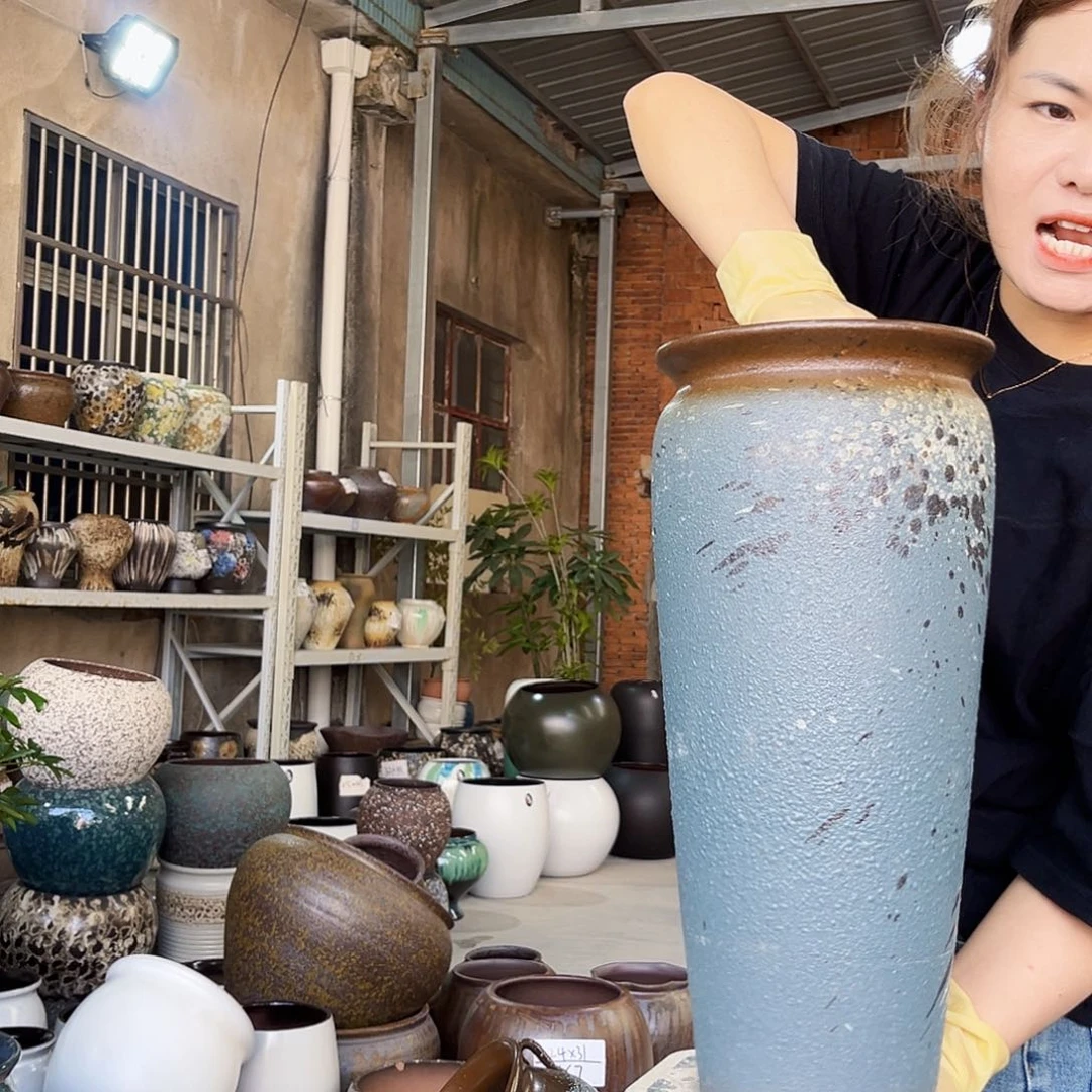 紫砂花盆正品口18高40