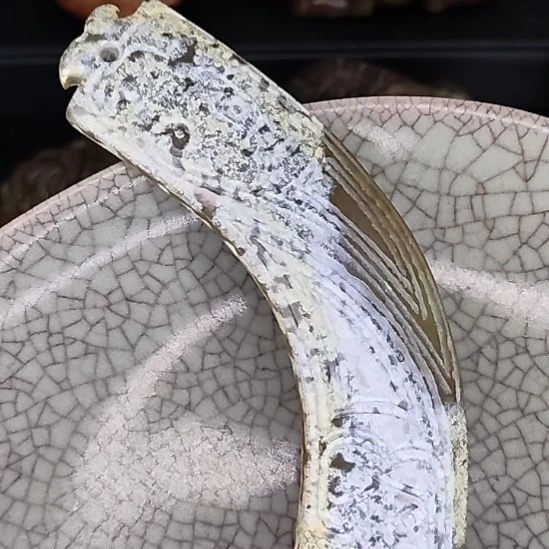 摆件开片瓷器瓷片摆件