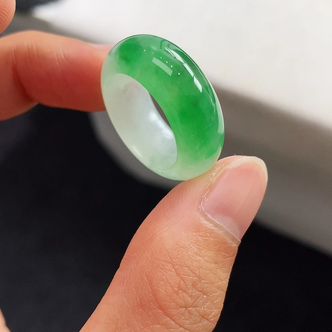翡翠未镶嵌戒指13-14号