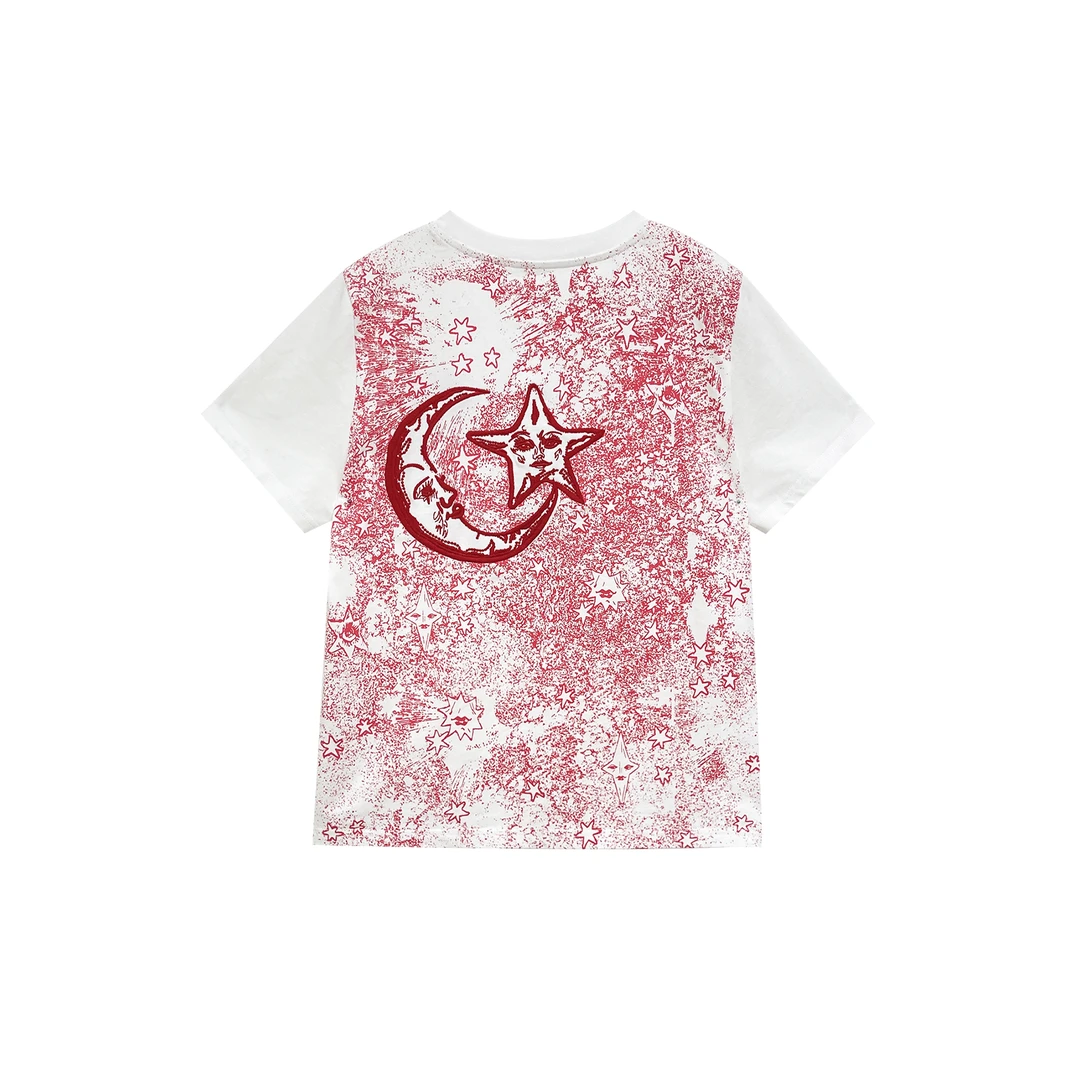 25春夏拼色设计师时尚高级圆领短袖T恤119051