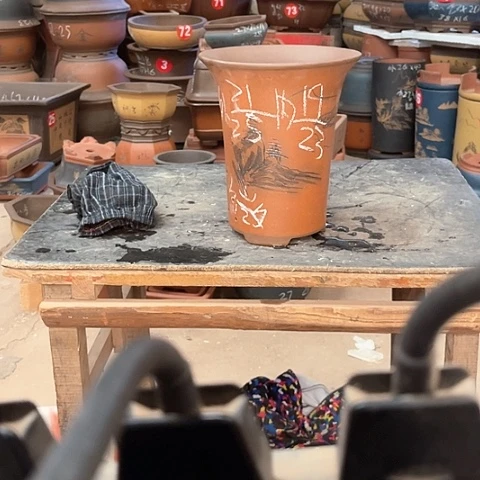 紫砂花盆兰花花盆一个微