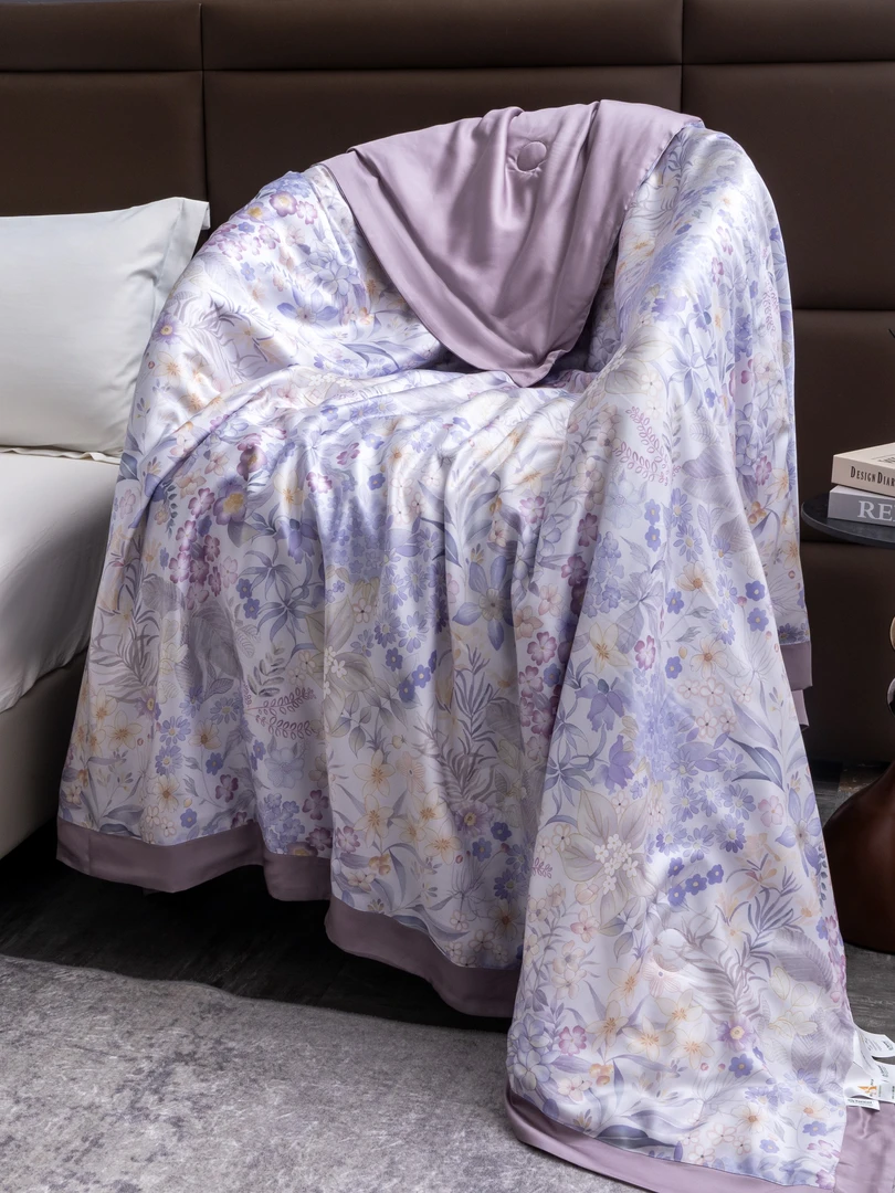 【全】60支兰精天丝印花宽边夏凉被【奥地利进口兰精天丝LF级】