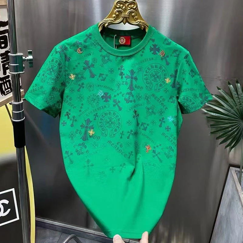 BW夏季短袖日常圆领印花T恤潮流时尚男装上衣K-111