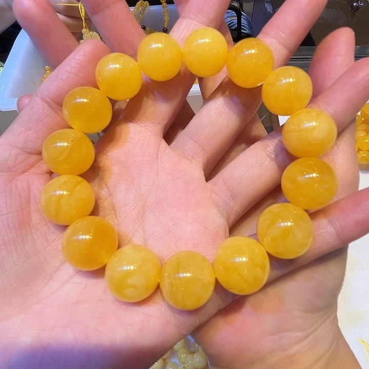 ****红琥珀未镶嵌手链手串