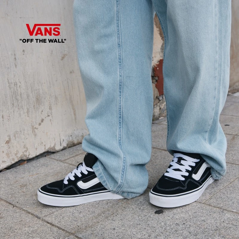 VANS范斯官方Caldrone经典黑时尚胖胖鞋低帮复古运动板鞋Z4ABA2